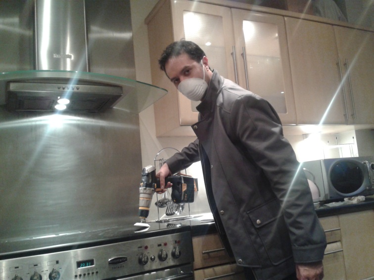 Looking like Bane as I attack that hob with my weapon of choice.